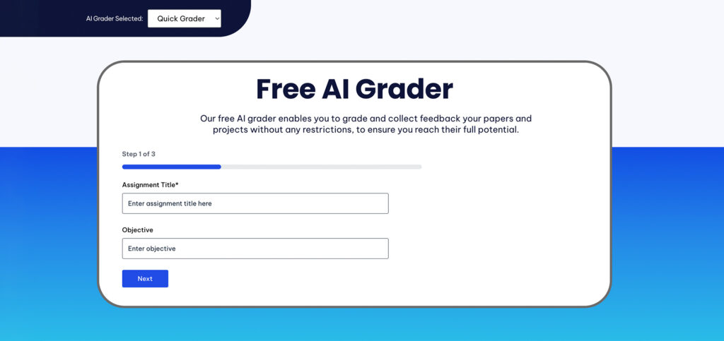 Free AI grader for teachers to use with AI grading rubrics