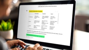 AI Grading rubric creation by Chatgpt. Image by kangaroos ai